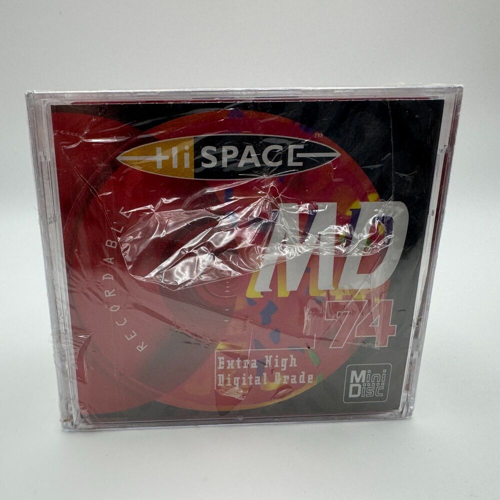 Hi-Space MD 74 Blank MiniDisc Lot of 5 Sealed Vintage Translucent Red France